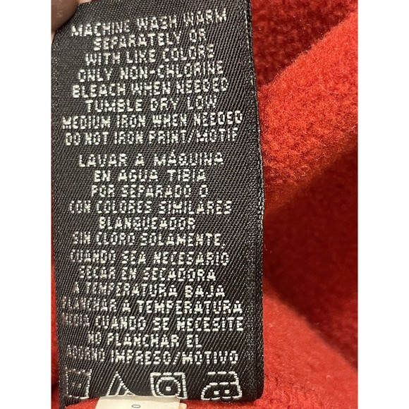 Starter Men’s Long Sleeve Fleece Full Zip Jacket Pockets Red/Grey Size 2… - Picture 9 of 11